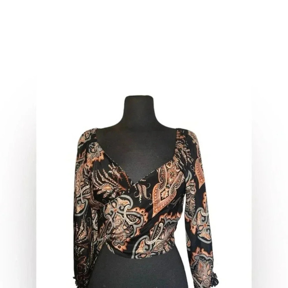 karma highway Tops - Karma highway Bohemian Wrap crop Top One size